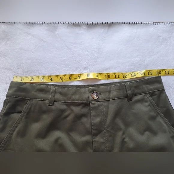 Ann Taylor LOFT Military Green Cargo Skirt Women's Size 10 Open Front - Picture 11 of 16
